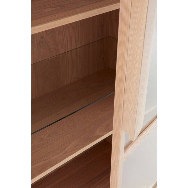 Vitrina u dekoru jasena u svijetloj prirodnoj boji 90x195x40 cm Sandor – Jotex-image-3