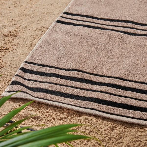Bež ručnik za plažu 75x150 cm Banded Stripe – Catherine Lansfield-image-3