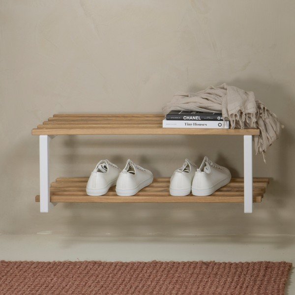 Bijeli/u prirodnoj boji metalni viseći ormarić za cipele 71x26x34 cm Marco – Spinder Design-image-3