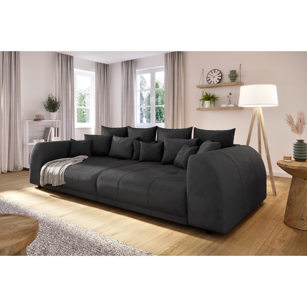 Crna sofa od samta 310 cm Vanessa – Ropez-image-3