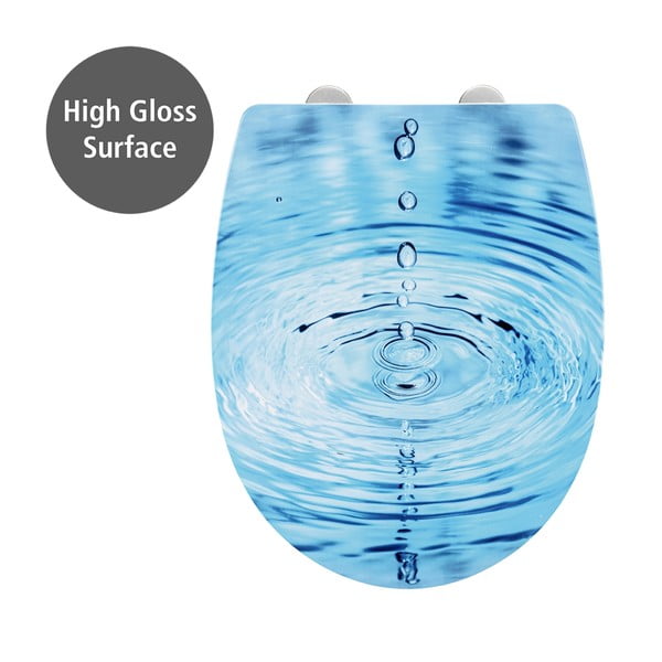 WC daska s automatskim zatvaranjem 38 x 45 cm Droplets – Wenko