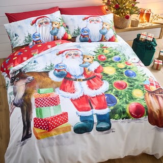 Posteljina za bračni krevet 200x200 cm Retro Santa – Catherine Lansfield