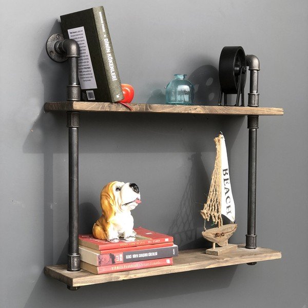 Drvena polica Raffo Pipe-image-2
