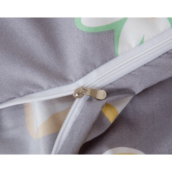 Narančasto-siva 3-dijelna posteljina za krevet za jednu osobu od mikrosatena 140x200 cm Grace – My House-image-4