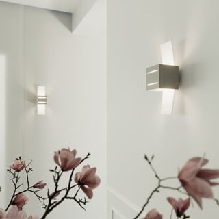 Siva zidna lampa Carlo – Nice Lamps