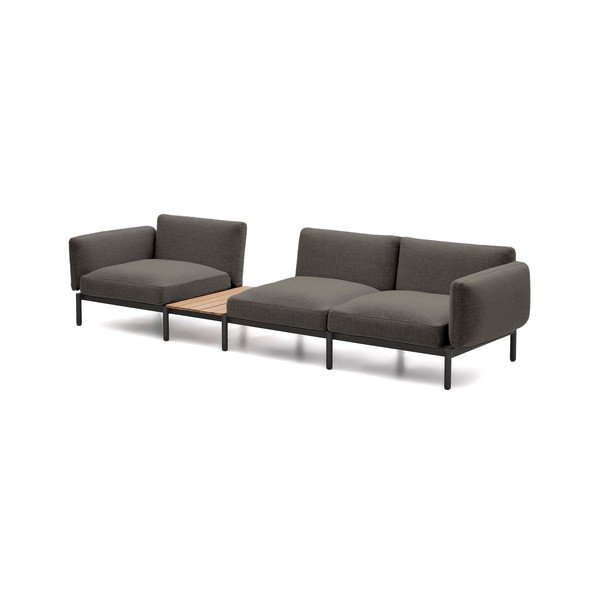 Tamno siva podstavljena vrtna sofa Sorells – Kave Home