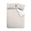 Bež pamučna posteljina za bračni krevet/za produženi krevet 230x220 cm Ashford Stripe – Bianca