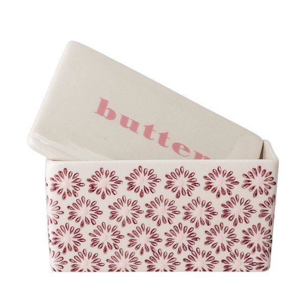 Bijelo-ružičasta keramička posuda za maslac Bloomingville Maya-image-4