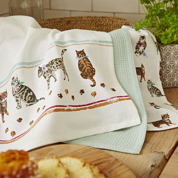 Set od 3 pamučna ručnika Cooksmart® Cats on Parade-image-1