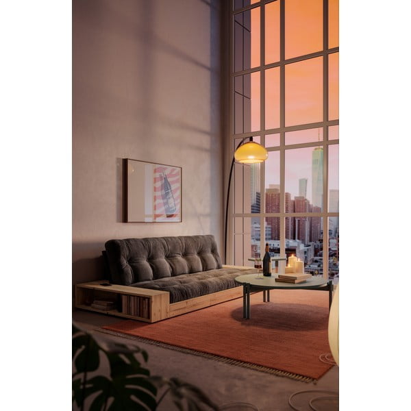 Plava sklopiva sofa od samta 244 cm Base – Karup Design-image-1