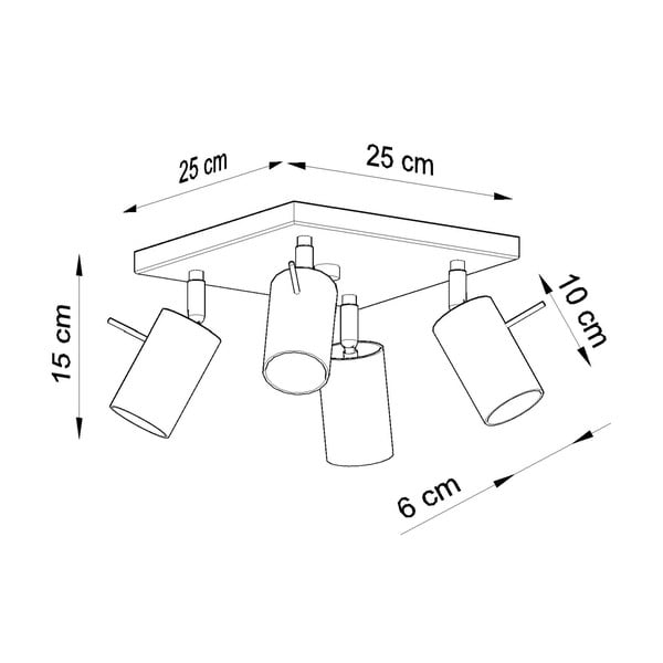 Crna stropna lampa Sollux Etna-image-4