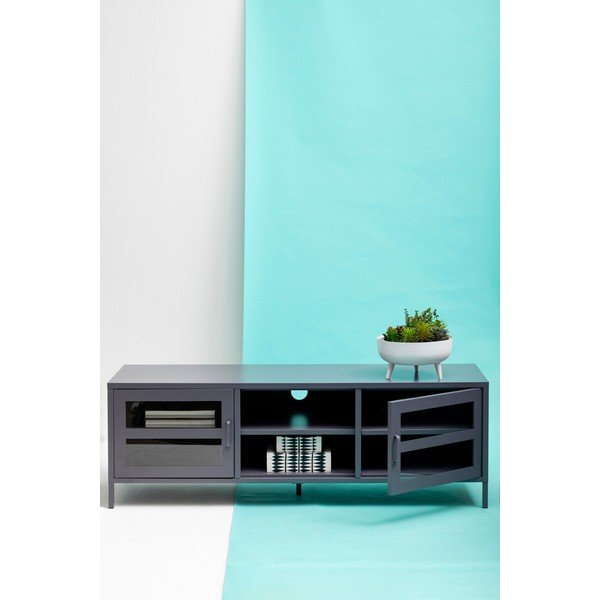 Siva željezna TV komoda 150x50x45 cm Acier – Premier Housewares-image-1