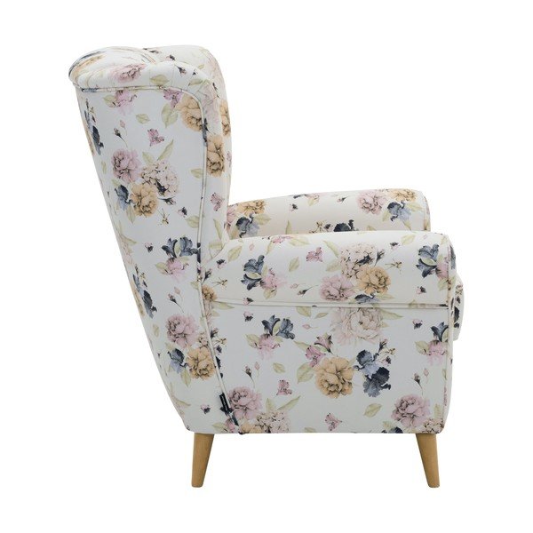 Bijela fotelja s cvjetnim motivom Max Winzer Anton-image-4