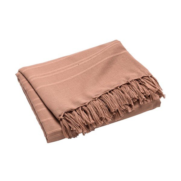 Pamučan prekrivač boje terakote 125x150 cm Lilia – douceur d'intérieur