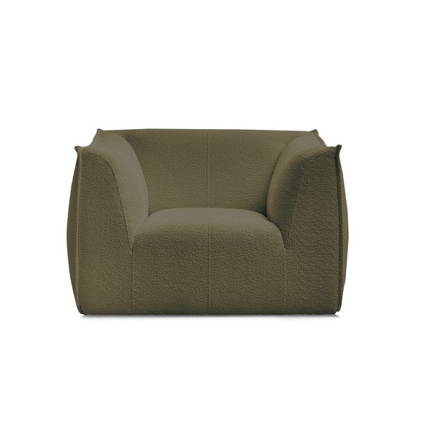 Zelena fotelja od bouclé tkanine Giorgia – Bobochic Paris-image-3