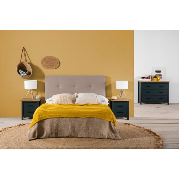 Tamno plavi noćni ormarić od masivnog bora Miranda – Marckeric-image-4