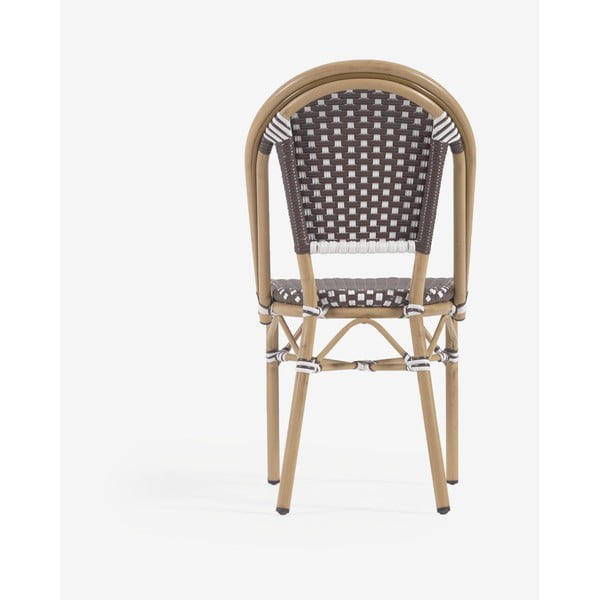 Bijelo-smeđa vrtna stolica Kave Home Marilyn-image-3