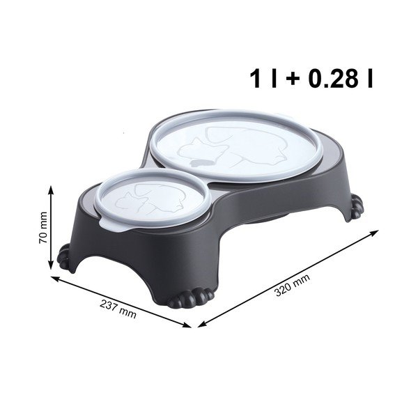 Crna plastična posuda s poklopcem za životinje Sally - Rotho-image-1