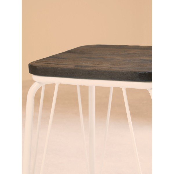 Bijeli/u tamnoj prirodnoj boji stolac od čvrstog brijesta District – Premier Housewares-image-4