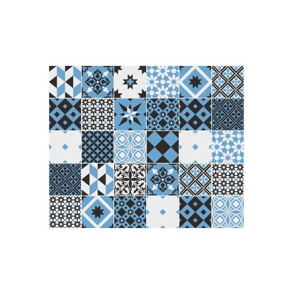 Set od 30 zidnih naljepnica Ambiance Azulejos Talia, 15 x 15 cm-image-2