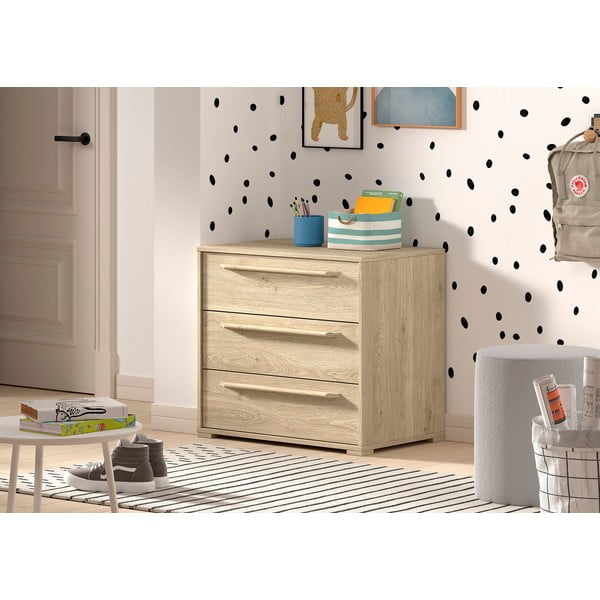 Dječja komoda u prirodnoj boji 68x62x43 cm Sam – Vipack-image-1