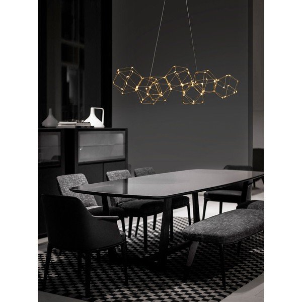 LED viseća svjetiljka aluminijska u zlatnoj boji Nebula – Nova Luce-image-1