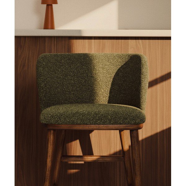 Tamno zelena podstavljena barska stolica (visine sjedala 75 cm) Ciselia – Kave Home-image-2
