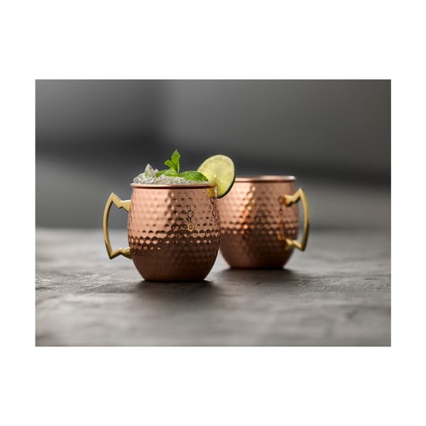 Čelične šalice u setu 4 kom u bakrenoj boji 80 ml Moscow Mule – Lyngby Glas-image-1