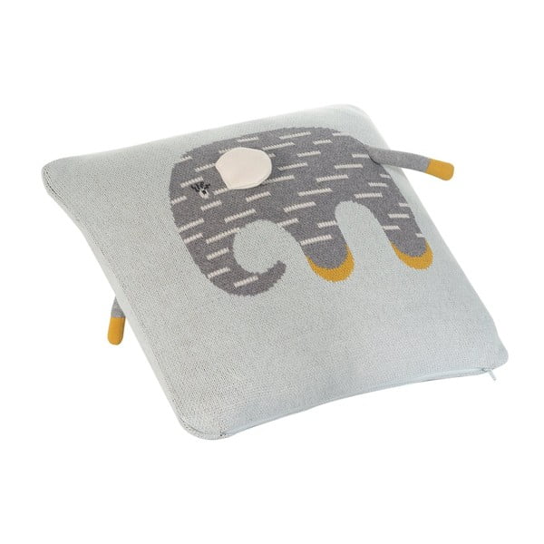 Siva pamučna jastučnica Kindsgut Elephant, 40 x 40 cm