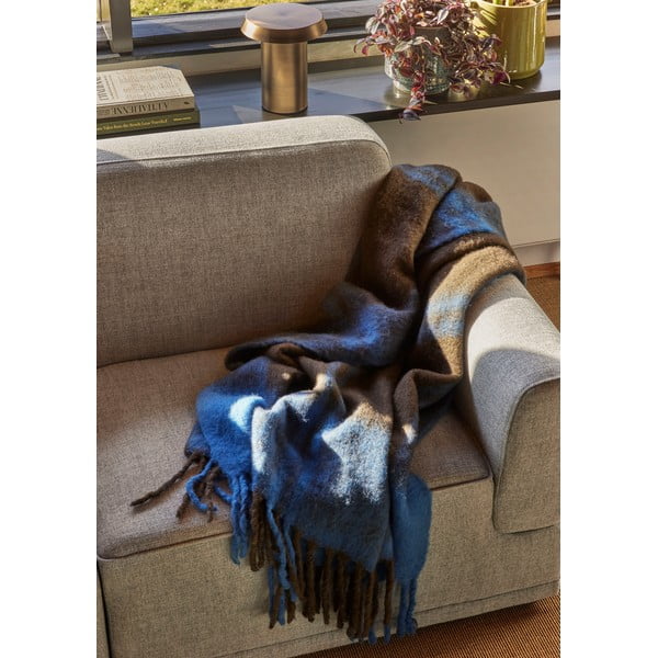 Plavo-smeđa deka 200x140 cm Inlet - Hübsch-image-1