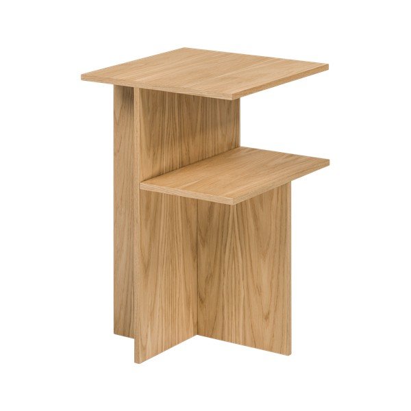 Noćni ormarić u dekoru hrasta s policama u prirodnoj boji Atik – noo.ma-image-3