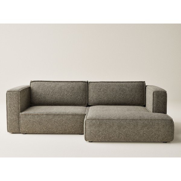 Smeđa sklopiva/s prostorom za odlaganje kutna garnitura od šenila (s desnim kutom/s ležaljkom) Velto – Maison de Rêve-image-2