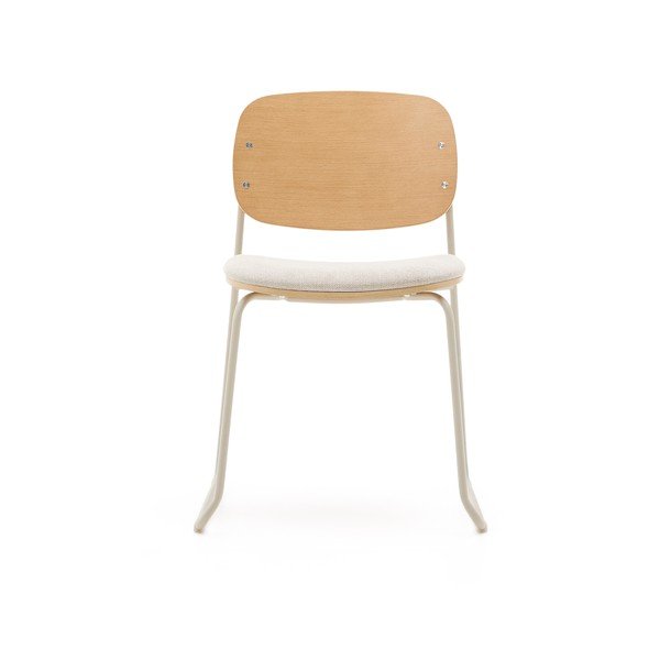 Bež/u prirodnoj boji metalna složiva blagovaonska stolica Meli – Kave Home-image-2