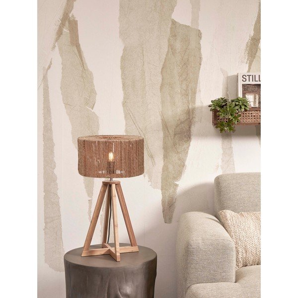 Stolna lampa u prirodnoj boji sa sjenilom od jute (visina 51 cm) Iguazu – Good&Mojo-image-3