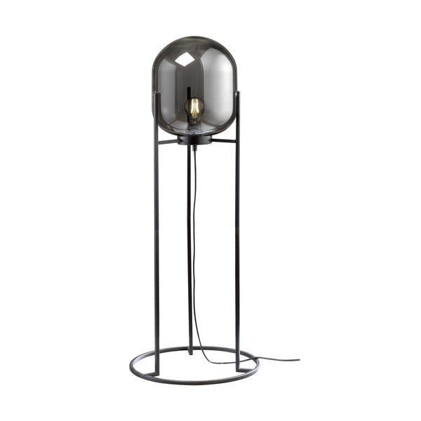 Crna stojeća svjetiljka sa staklenim sjenilom (visina 97 cm) Regi – Fischer & Honsel