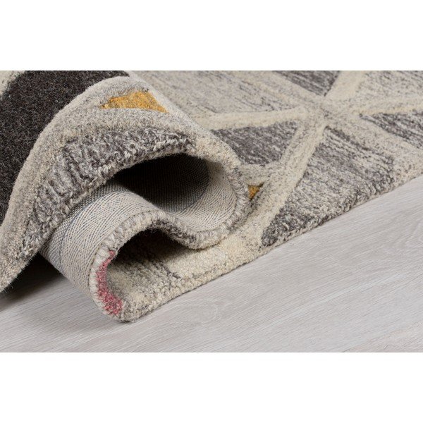 Sivi vuneni tepih Flair Rugs River, 120 x 170 cm-image-1
