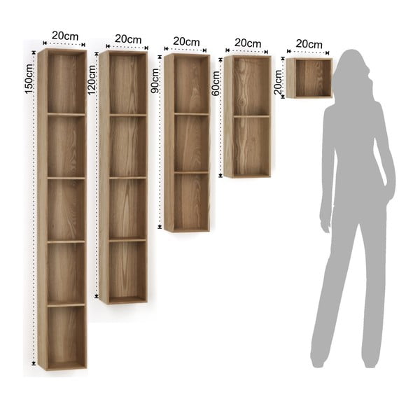 Drvena polica Tomasucci Billa, 20 x 15 x 20 cm-image-4