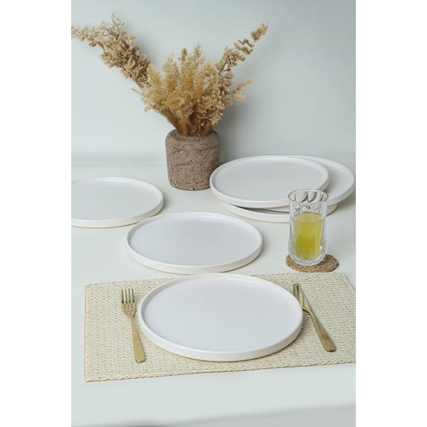 Bijeli keramički tanjuri u setu 6 kom ø 27 cm – Hermia-image-1