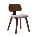 Bež/tamno smeđa blagovaonska stolica u dekoru oraha Gena – Kave Home