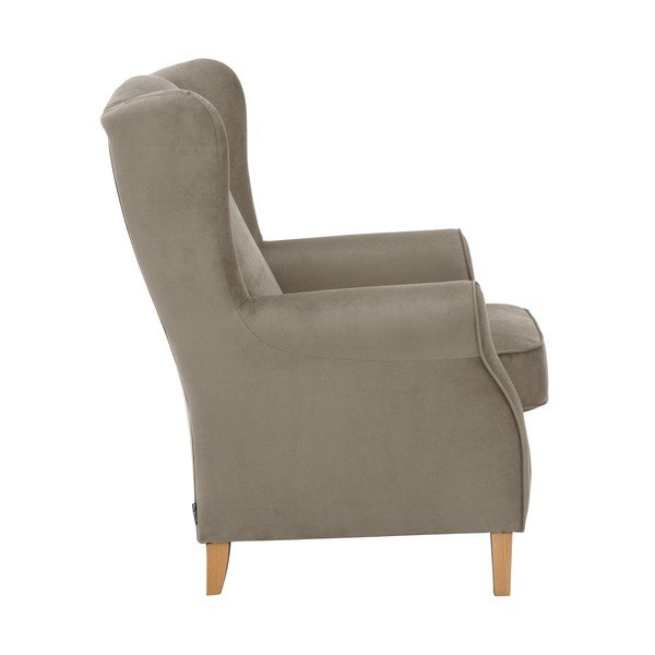 Smeđa baršunasta fotelja Max Winzer Lorris-image-3