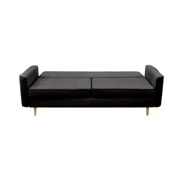 Crni trosjed na razvlačenje sa svijetlim nogama Mazzini Sofas Ivy-image-3