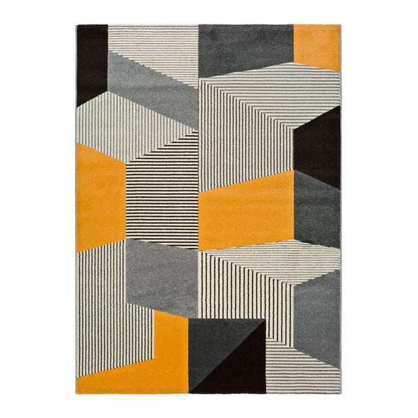 Sivo-narančasti tepih Universal Leo Gray, 140 x 200 cm