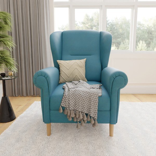 Tirkizna wing fotelja Swan – Ropez-image-1