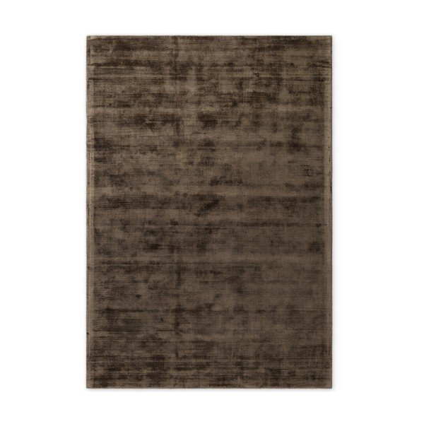 Smeđi ručno rađen tepih viskozan 80x150 cm Noemi – Vikosa