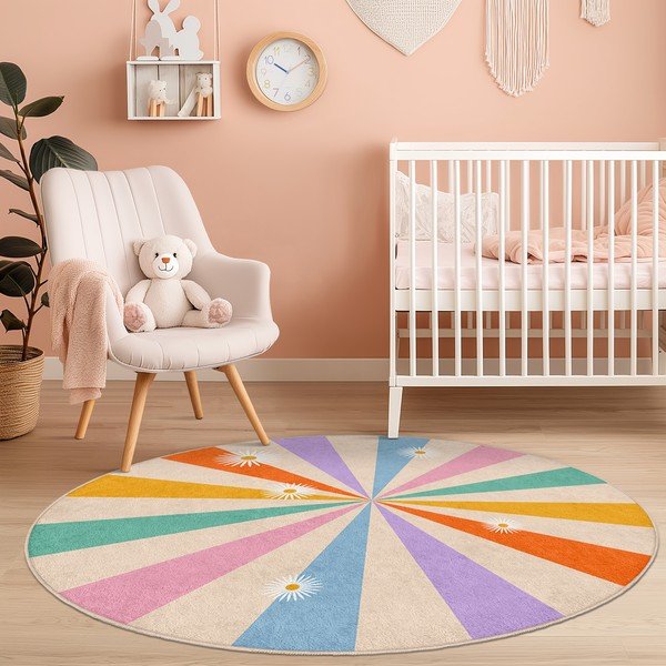 Periv dječji tepih ø150 cm Rainbow Daisy – Mila Home-image-3