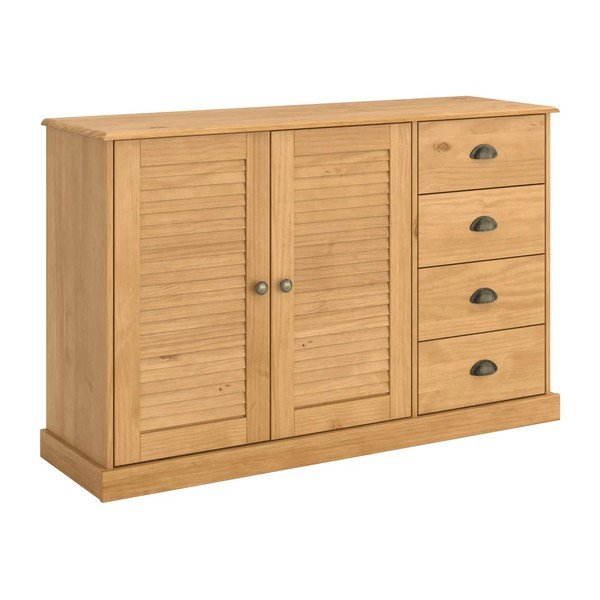 Komoda od masivnog bora u svijetloj prirodnoj boji 125x80x38 cm Edith – Støraa-image-4