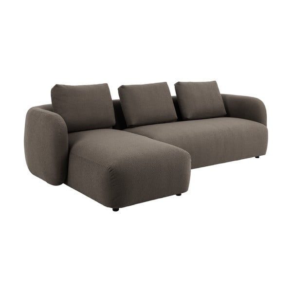 Siva/smeđa kutna garnitura od bouclé tkanine (s lijevim kutom) Imola – Bonami Selection-image-2