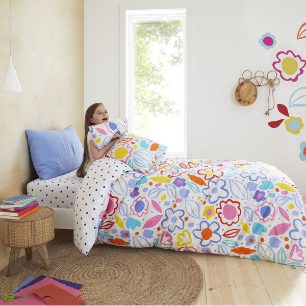 Pamučna dječja posteljina 200x135 cm Blomme Floral - Pineapple Elephant-image-4