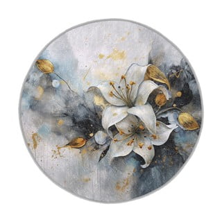 Plavi/sivi perivi okrugao tepih ø 150 cm Golden Lilly – Mila Home