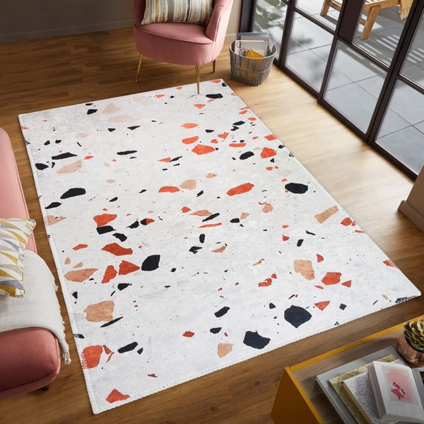 Narančasti/boje slonovače periv tepih 80x150 cm Italian Stone – Vitaus-image-1